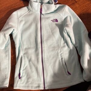 The North Face Aqua Fleece Jacket with Purple Details